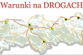 Zobacz utrudnienia na drogach dojazdowych do Krynicy