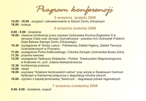 konferencja   na temat naturalnych wód mineralnych