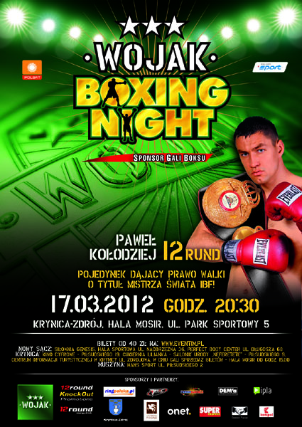 Plakat Wojak Boxing Night w Krynicy-Zdrój
