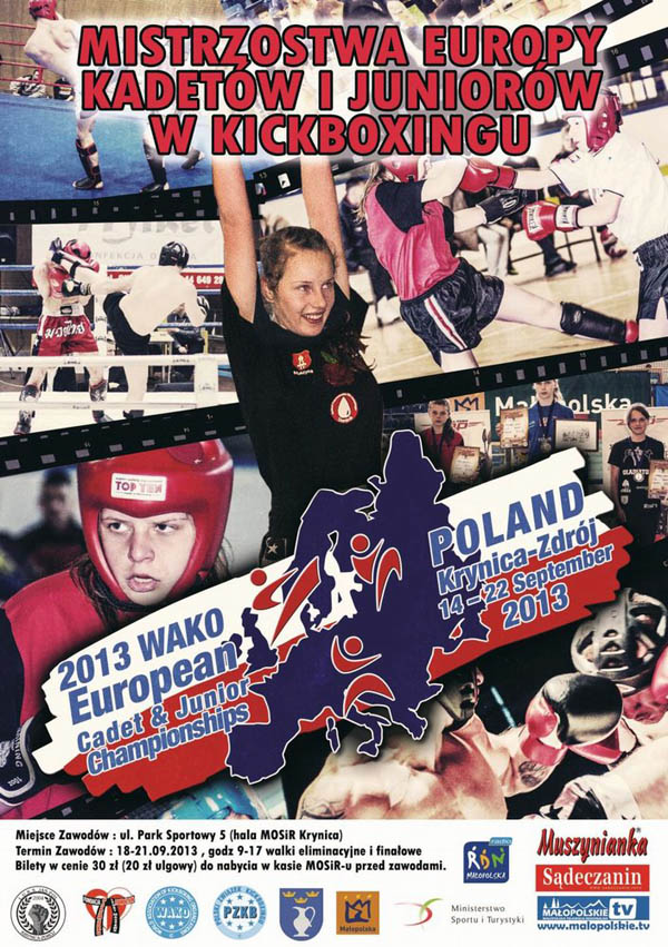Mistrzostwa Europy Kadetów i Juniorów w Kickboxingu - plakat