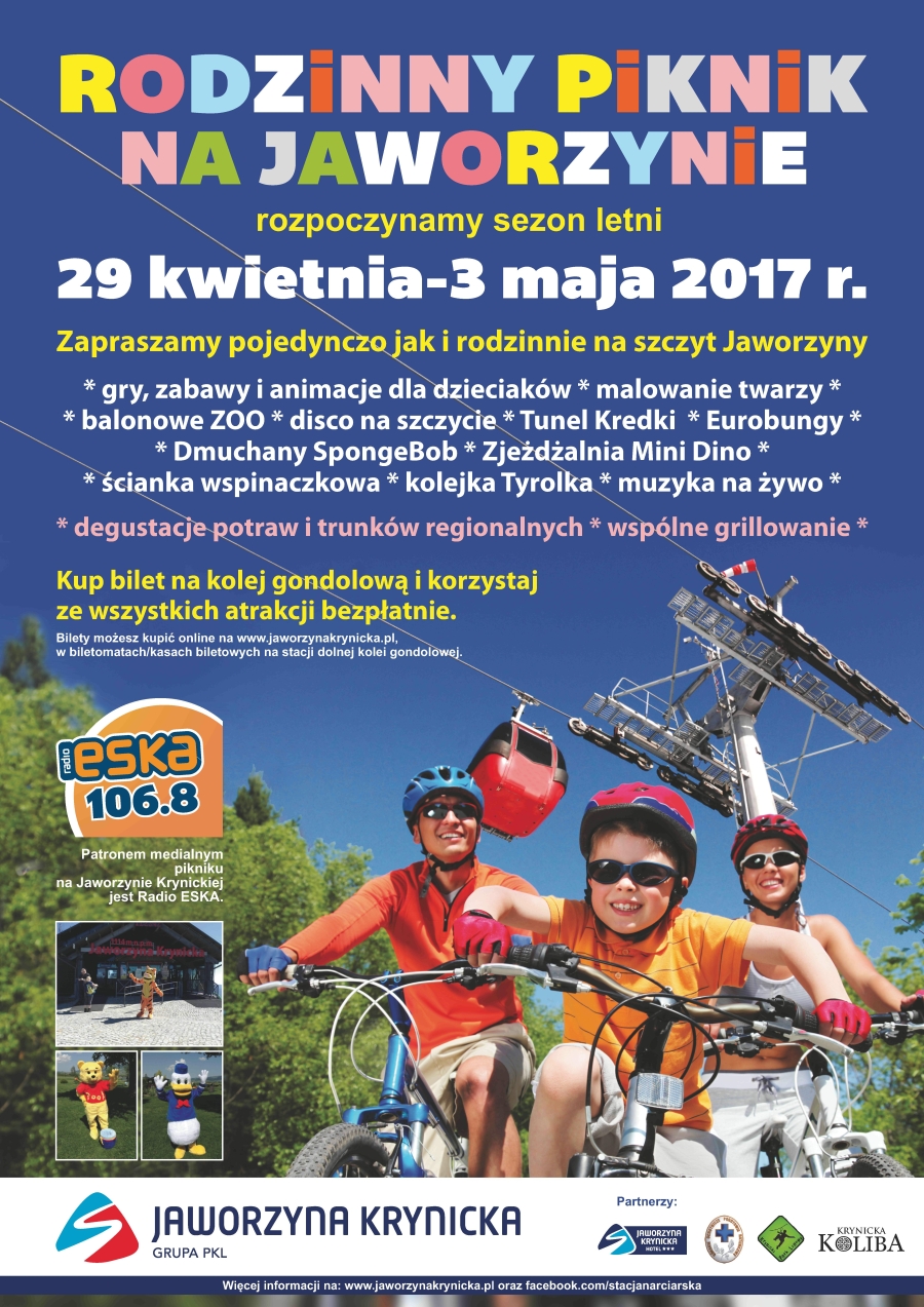 Majówka 2017 na Jaworzynie Krynickiej - plakat