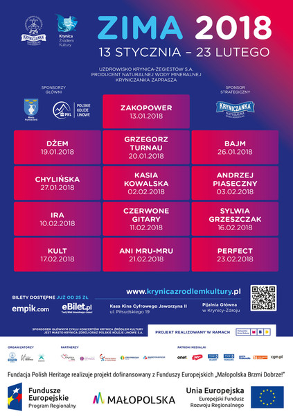 Krynica Źródłem Kultury zima 2018 - plakat