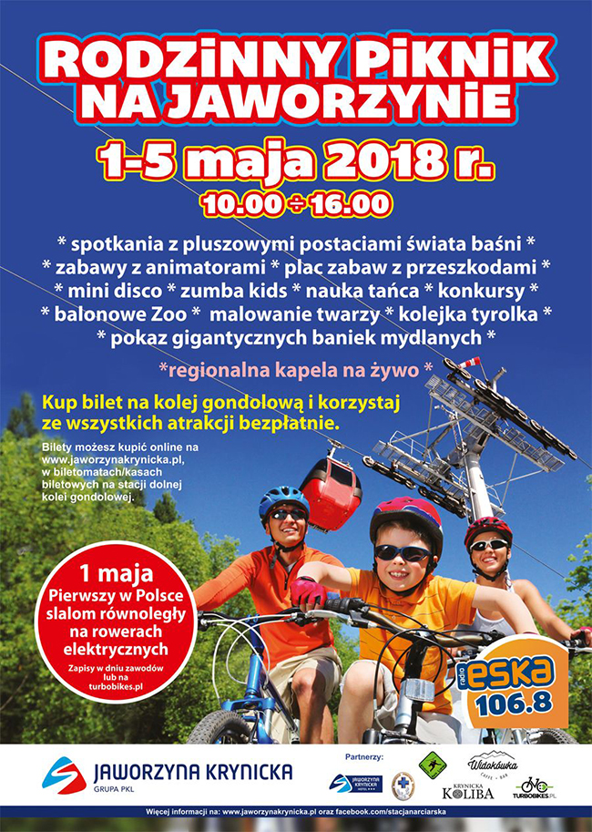 Rodzinny Piknik Majowy na Jaworzynie - plakat