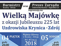 Wielka Majówka z okazji Jubileuszu 225 lat Uzdrowiska Krynica-Zdrój