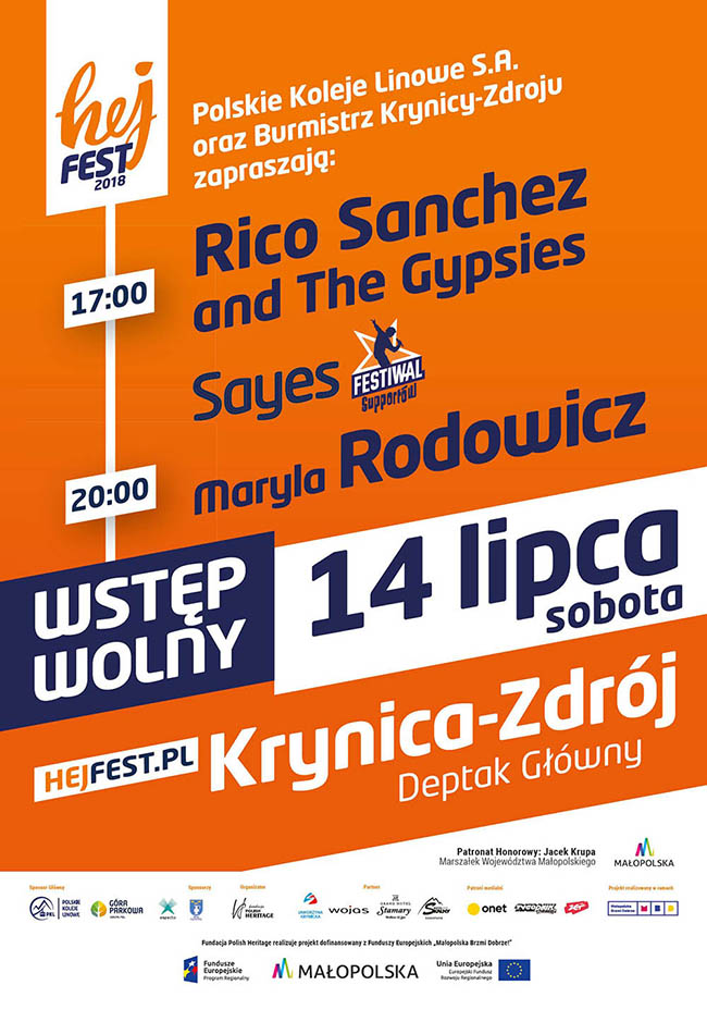 Hej Fest 2018 w Krynicy - plakat
