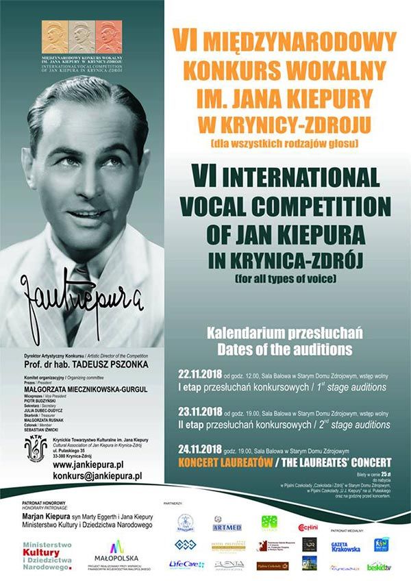 VI Międzynarodowy Konkurs Wokalny - plakat